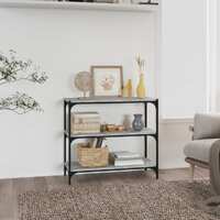  Book Cabinet Grey Sonoma 80x33x70.5 cm Engineered Wood and Steel