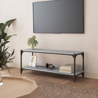  TV Cabinet Grey Sonoma 100x33x41 cm Engineered Wood and Steel
