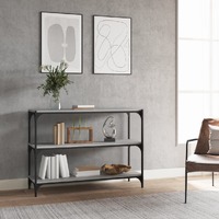  Book Cabinet Grey Sonoma 100x33x70.5cm Engineered Wood and Steel