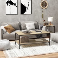  Coffee Table Sonoma Oak 100x50x40 cm Engineered Wood