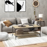 Coffee Table Sonoma Oak 80x50x40 cm Engineered Wood