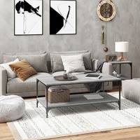  Coffee Table Grey Sonoma 80x50x40 cm Engineered Wood