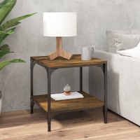  Coffee Table Smoked Oak 50x50x40 cm Engineered Wood