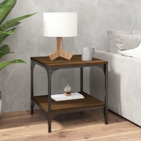  Coffee Table Brown Oak 50x50x40 cm Engineered Wood