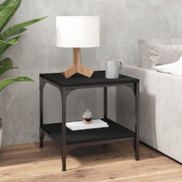  Side Table Black 40x40x40 cm Engineered Wood