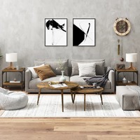  Side Tables 2 pcs Smoked Oak 40x40x40 cm Engineered Wood