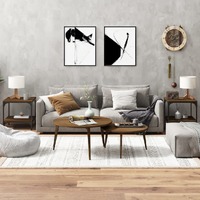  Side Tables 2 pcs Brown Oak 40x40x40 cm Engineered Wood