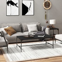  Coffee Table Black 80x50x35 cm Engineered Wood