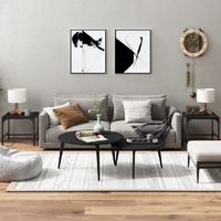  Side Tables 2 pcs Black 40x40x35 cm Engineered Wood