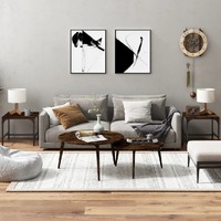  Side Tables 2 pcs Smoked Oak 40x40x35 cm Engineered Wood