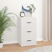  Sideboard High Gloss White 40x33x70 cm Engineered Wood
