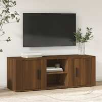 TV Cabinet Brown Oak 100x31.5x35 cm Engineered Wood