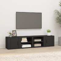  TV Cabinets 2 pcs Black 80x31.5x36 cm Engineered Wood