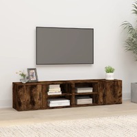  TV Cabinets 2 pcs Smoked Oak 80x31.5x36 cm Engineered Wood