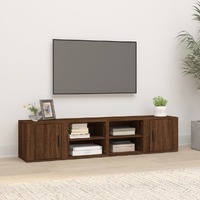  TV Cabinets 2 pcs Brown Oak 80x31.5x36 cm Engineered Wood