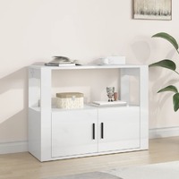  Sideboard High Gloss White 80x30x60 cm Engineered Wood