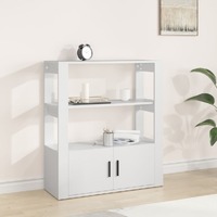  Sideboard White 80x30x90 cm Engineered Wood