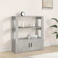  Sideboard Concrete Grey 80x30x90 cm Engineered Wood