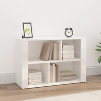  Sideboard High Gloss White 80x30x54 cm Engineered Wood