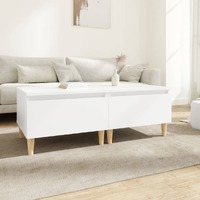  Side Tables 2 pcs White 50x46x35 cm Engineered Wood