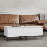  Side Tables 2 pcs High Gloss White 50x46x35 cm Engineered Wood