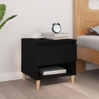  Bedside Table Black 50x46x50 cm Engineered Wood