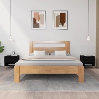  Bedside Tables 2 pcs Black 50x46x50 cm Engineered Wood