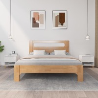  Bedside Tables 2 pcs High Gloss White 50x46x50 cm Engineered Wood