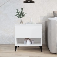  Side Table White 50x46x50 cm Engineered Wood