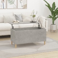  Coffee Table Concrete Grey 90x44.5x45 cm Engineered Wood