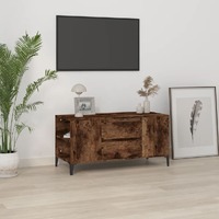  TV Cabinet Smoked Oak 102x44.5x50 cm Engineered Wood