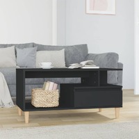  Coffee Table Black 90x49x45 cm Engineered Wood