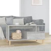  Coffee Table Concrete Grey 90x49x45 cm Engineered Wood