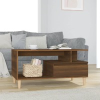  Coffee Table Brown Oak 90x49x45 cm Engineered Wood