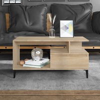  Coffee Table  Sonoma Oak 90x49x45 cm Engineered Wood
