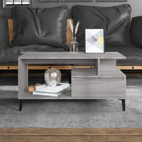  Coffee Table  Grey Sonoma 90x49x45 cm Engineered Wood