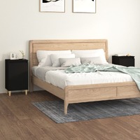  Bedside Cabinets 2 pcs Black 40x35x70 cm Engineered Wood