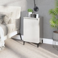  Bedside Cabinet High Gloss White 40x35x70 cm Engineered Wood