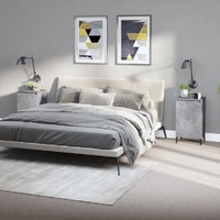 Bedside Cabinets 2 pcs Concrete Grey 40x35x70 cm Engineered Wood