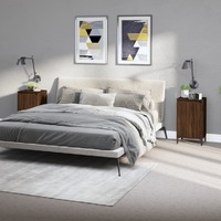  Bedside Cabinets 2 pcs Brown Oak 40x35x70 cm Engineered Wood