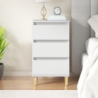  Bedside Cabinet White 40x35x70 cm Engineered Wood