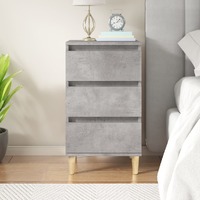  Bedside Cabinet Concrete Grey 40x35x70 cm Engineered Wood