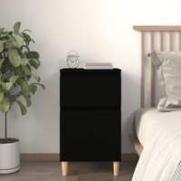  Bedside Cabinet Black 40x35x70 cm