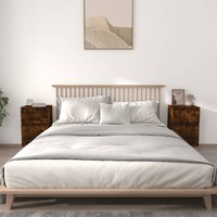  Bedside Cabinets 2 pcs Smoked Oak 40x35x70 cm