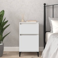 Bedside Cabinet White 40x35x70 cm