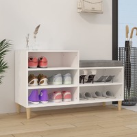  Shoe Cabinet White 102x36x60 cm Engineered Wood