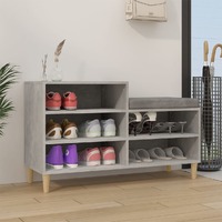  Shoe Cabinet Concrete Grey 102x36x60 cm Engineered Wood