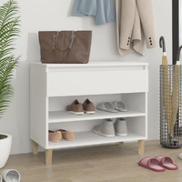  Shoe Cabinet White 70x36x60 cm Engineered Wood