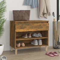  Shoe Cabinet Smoked Oak 70x36x60 cm Engineered Wood