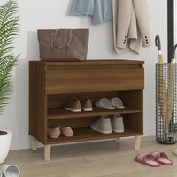  Shoe Cabinet Brown Oak 70x36x60 cm Engineered Wood